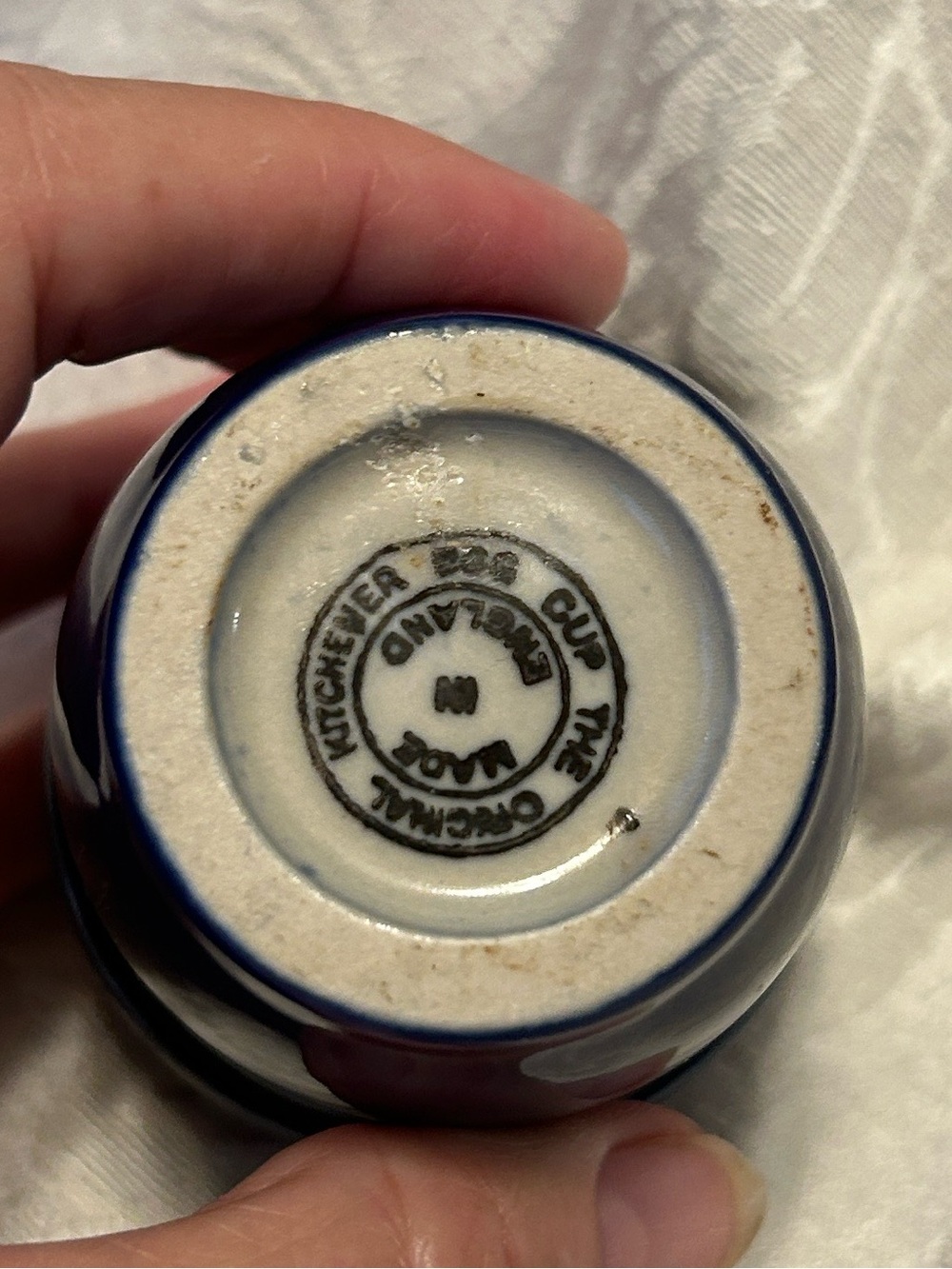 Vintage the Kitchener egg coddler made in England Deep Blue - Picture 2 of 6